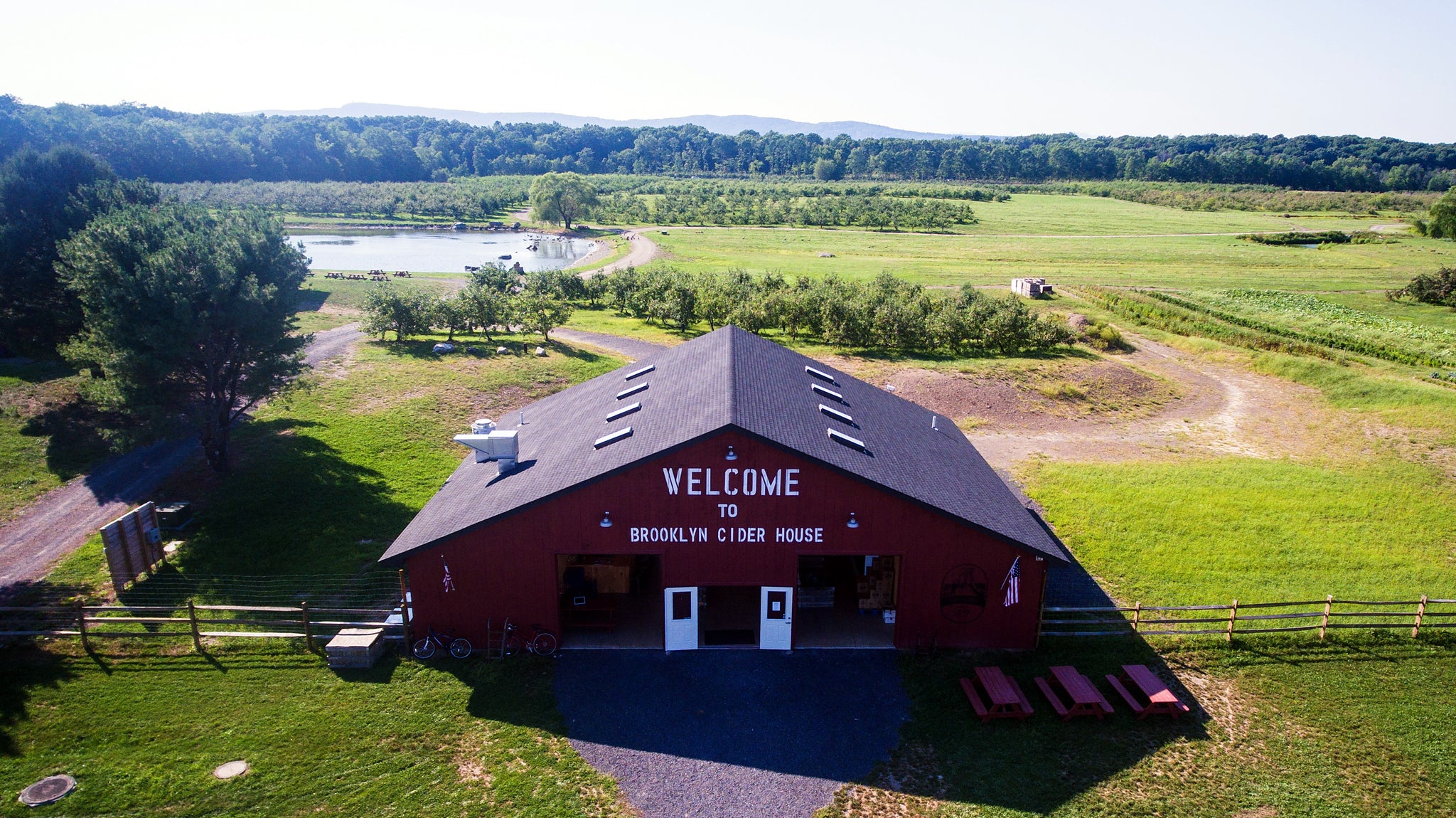 Brooklyn Cider House at Twin Star Orchards — the working orchard and barn cidery on 210 acres in New Paltz
