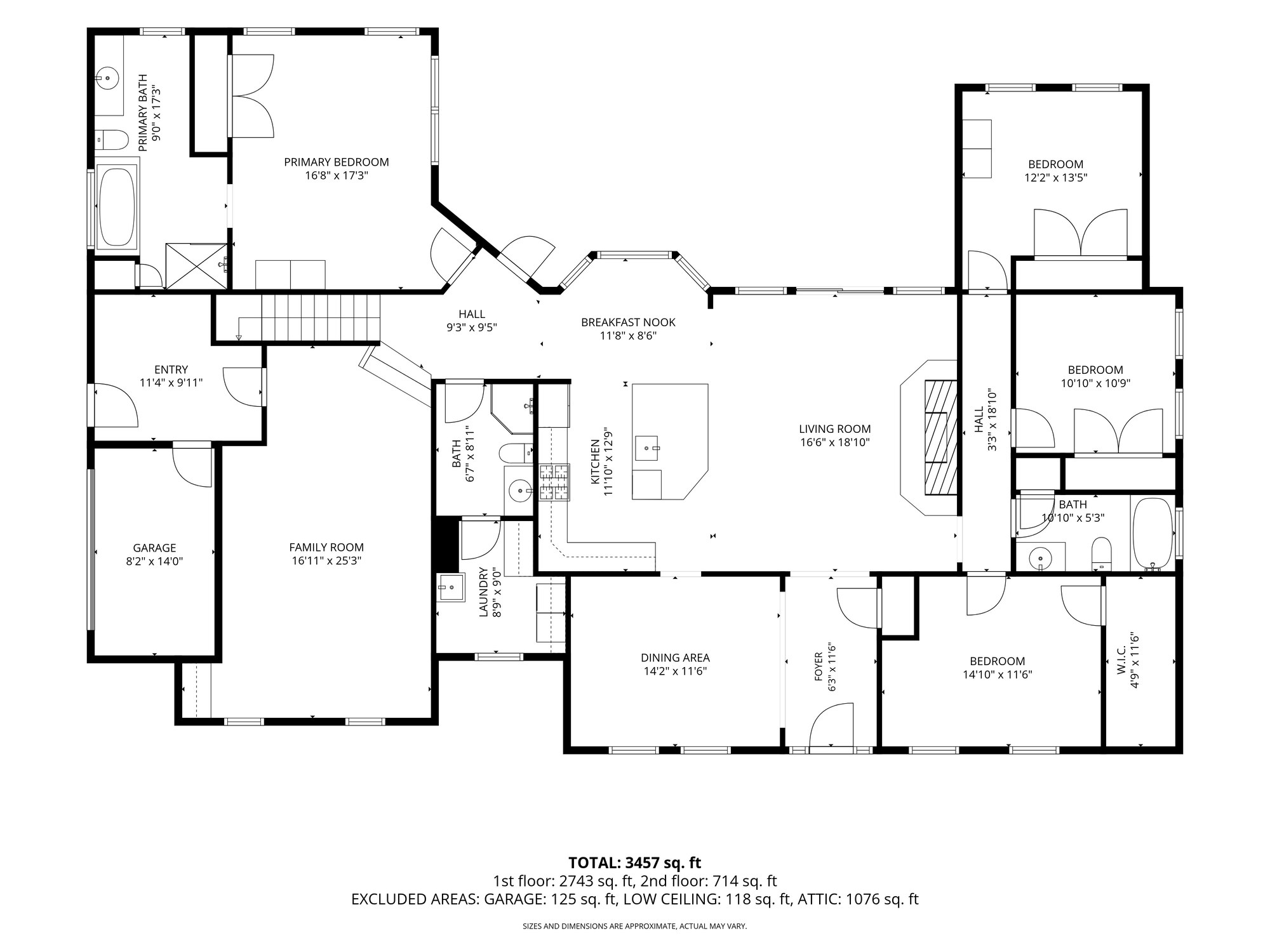 Floor plan — first floor, 395 Roaring Brook Lane