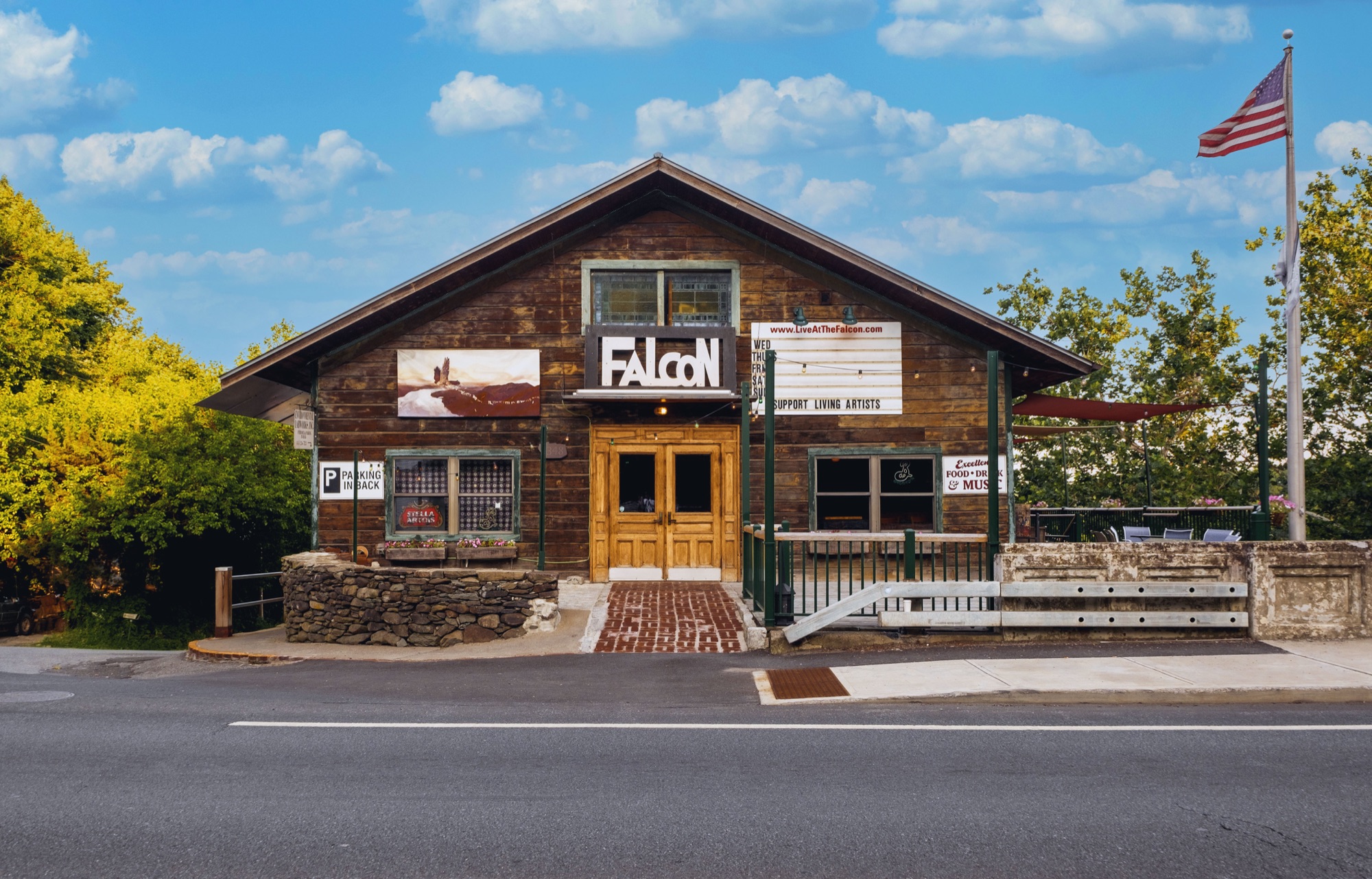 The Falcon in Marlboro — a 19th-century button factory on Route 9W now operating as a donation-only music venue