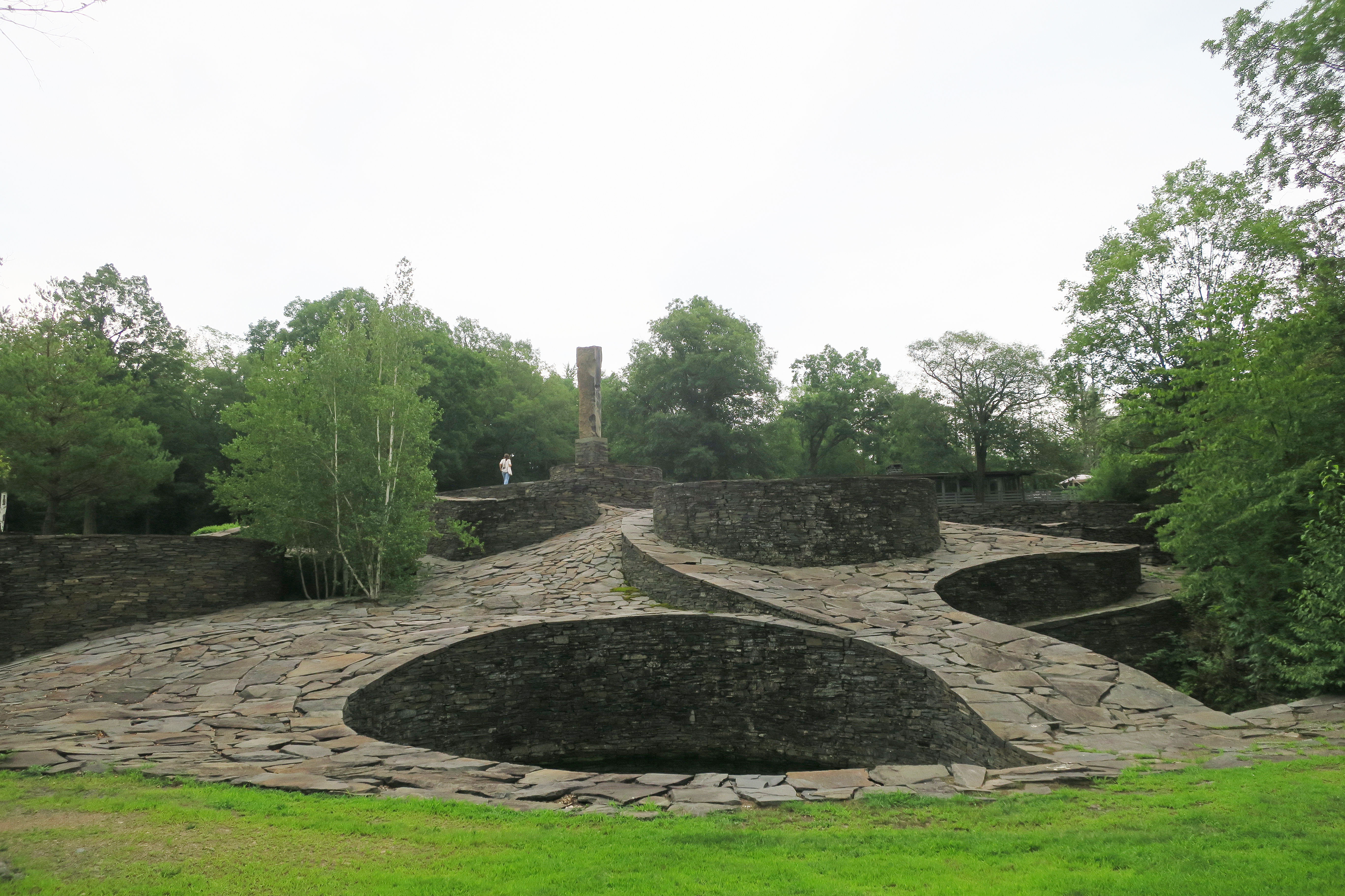 Opus 40's dry-laid bluestone ramps in Saugerties