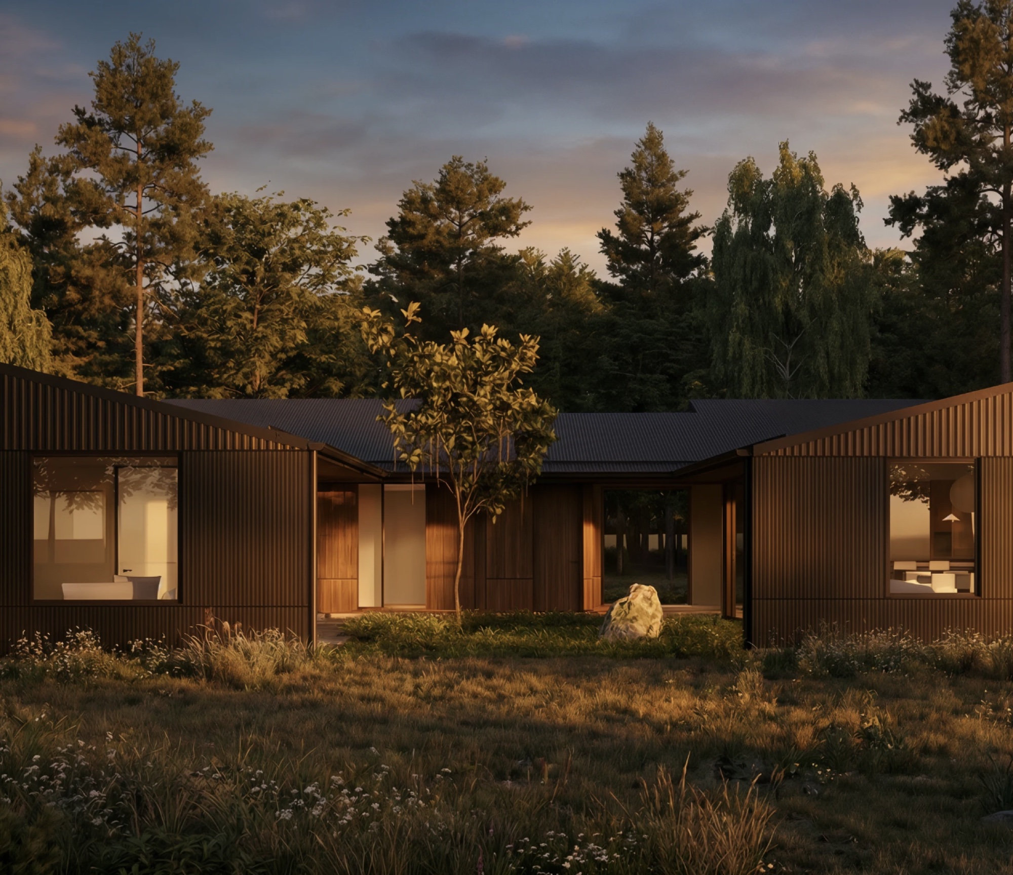 RidgeVale — the courtyard