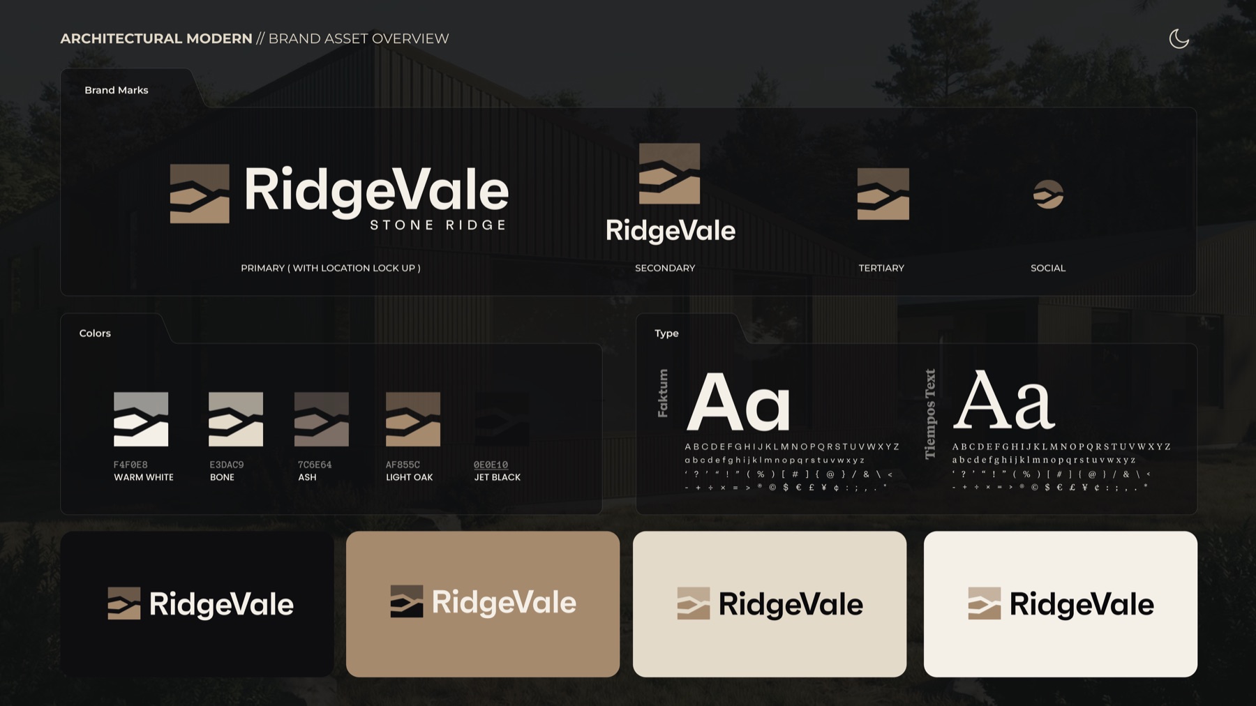 RidgeVale — marks, type, colour