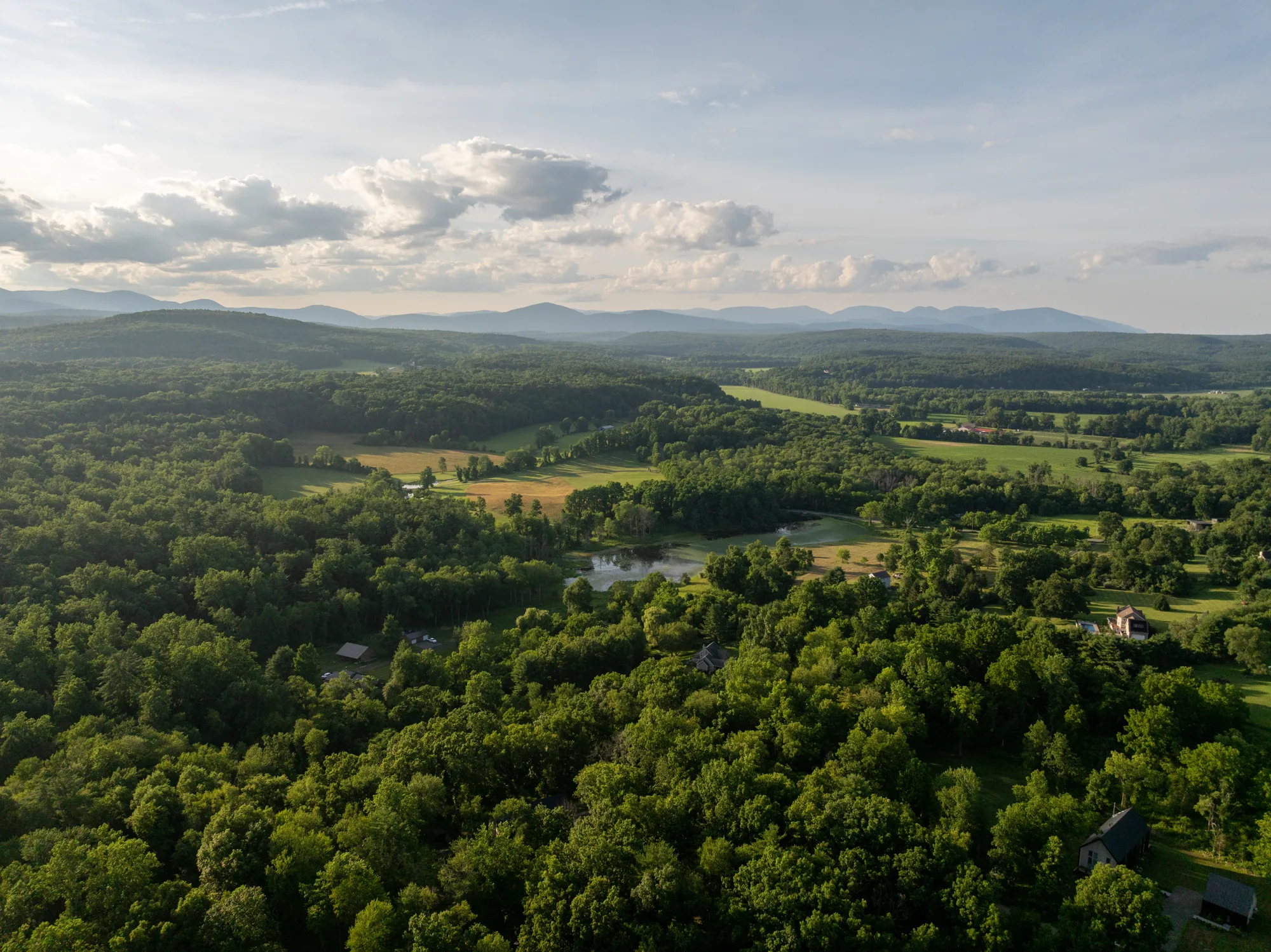 The valley and the Catskill horizon from the ridge