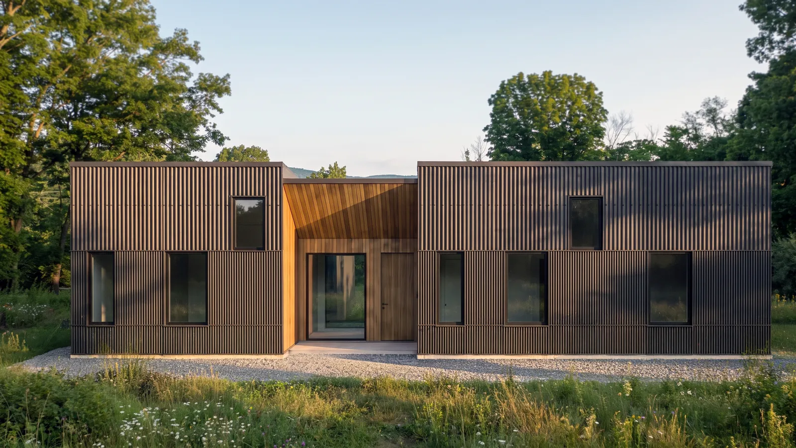 HighFell — the cedar entry, architectural rendering