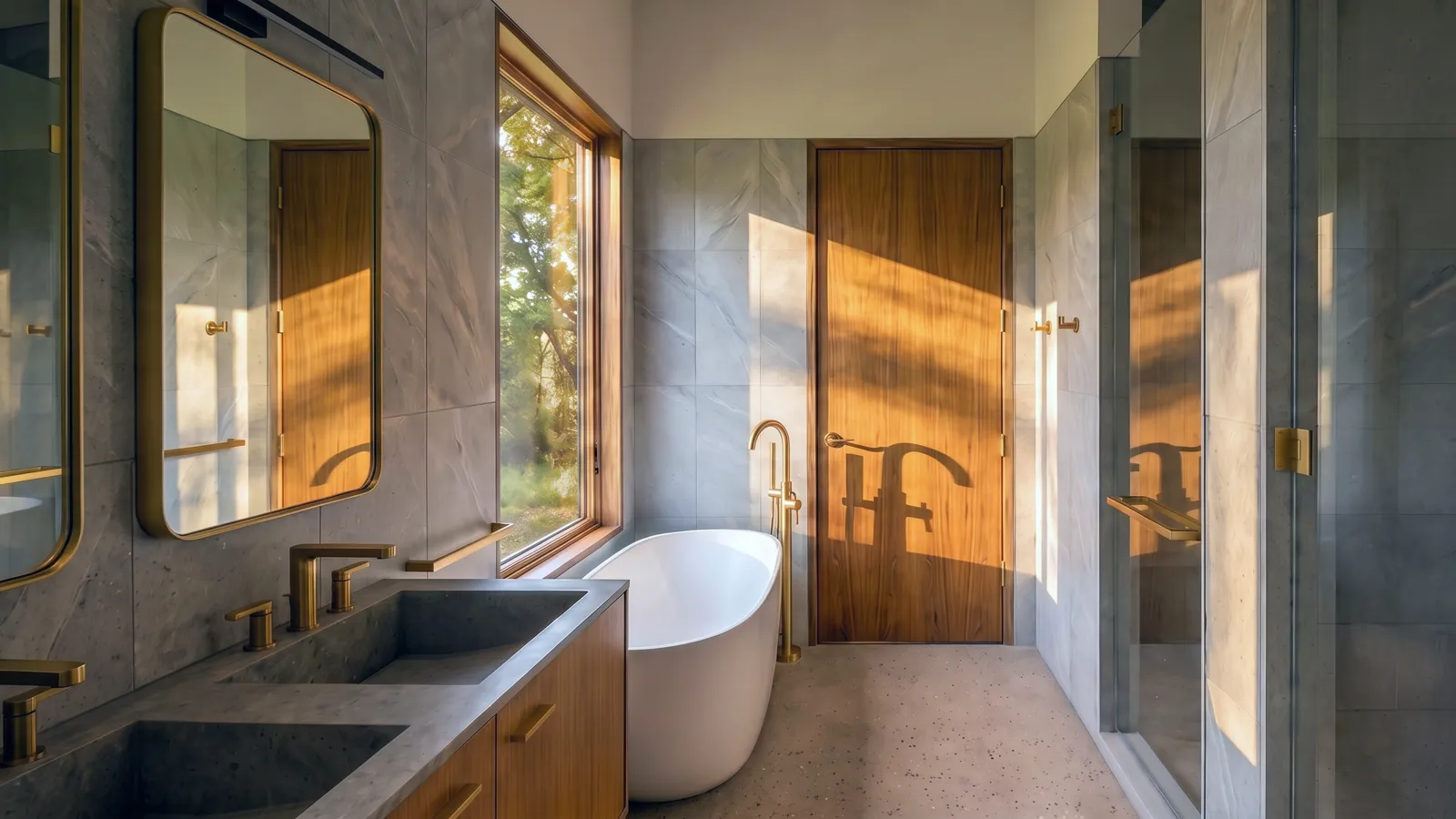 HighFell — primary bath, architectural rendering