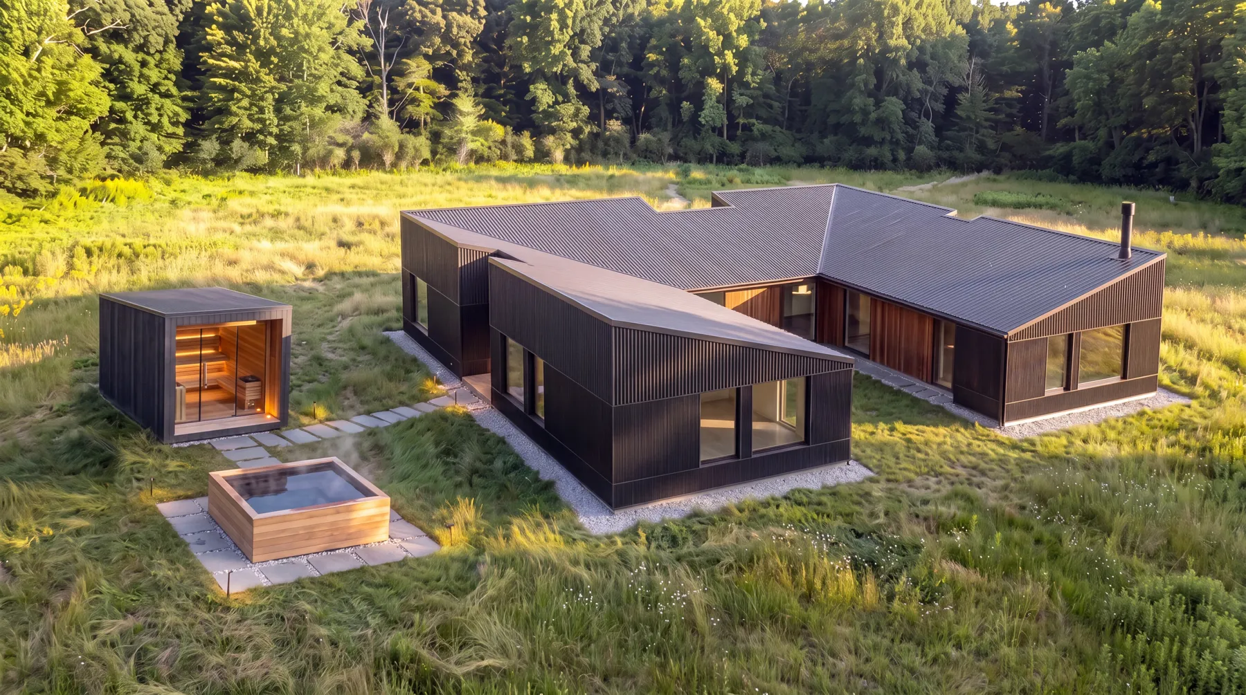 The same element rendered to specification on the approved aerial