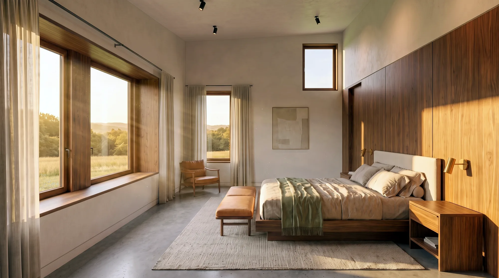 HighFell — primary suite, architectural rendering