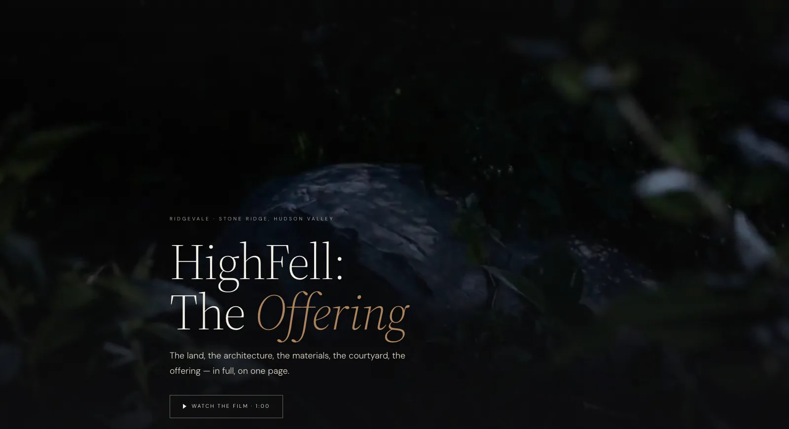HighFell: The Offering — the cover, as delivered