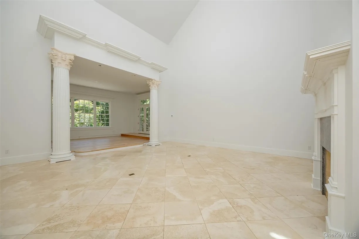 Empty formal room before editorial enhancement and staging